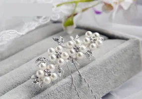 1 Piece Bridal Wedding Imitated Pearl Crystal Flower Hair Pin Hair Accessory