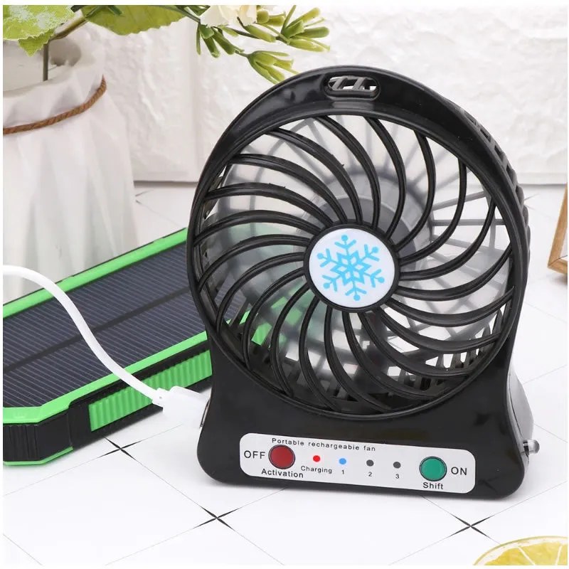 1200mAh Rechargable USB Portable 3 Speed Mini Fan