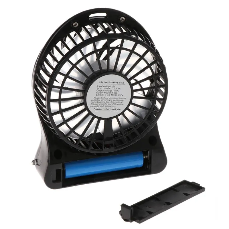 1200mAh Rechargable USB Portable 3 Speed Mini Fan