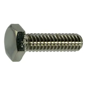 1/4"-20 x 7/8" Black Chrome Plated Steel Coarse Thread Hex Cap Screws (8 pcs.)