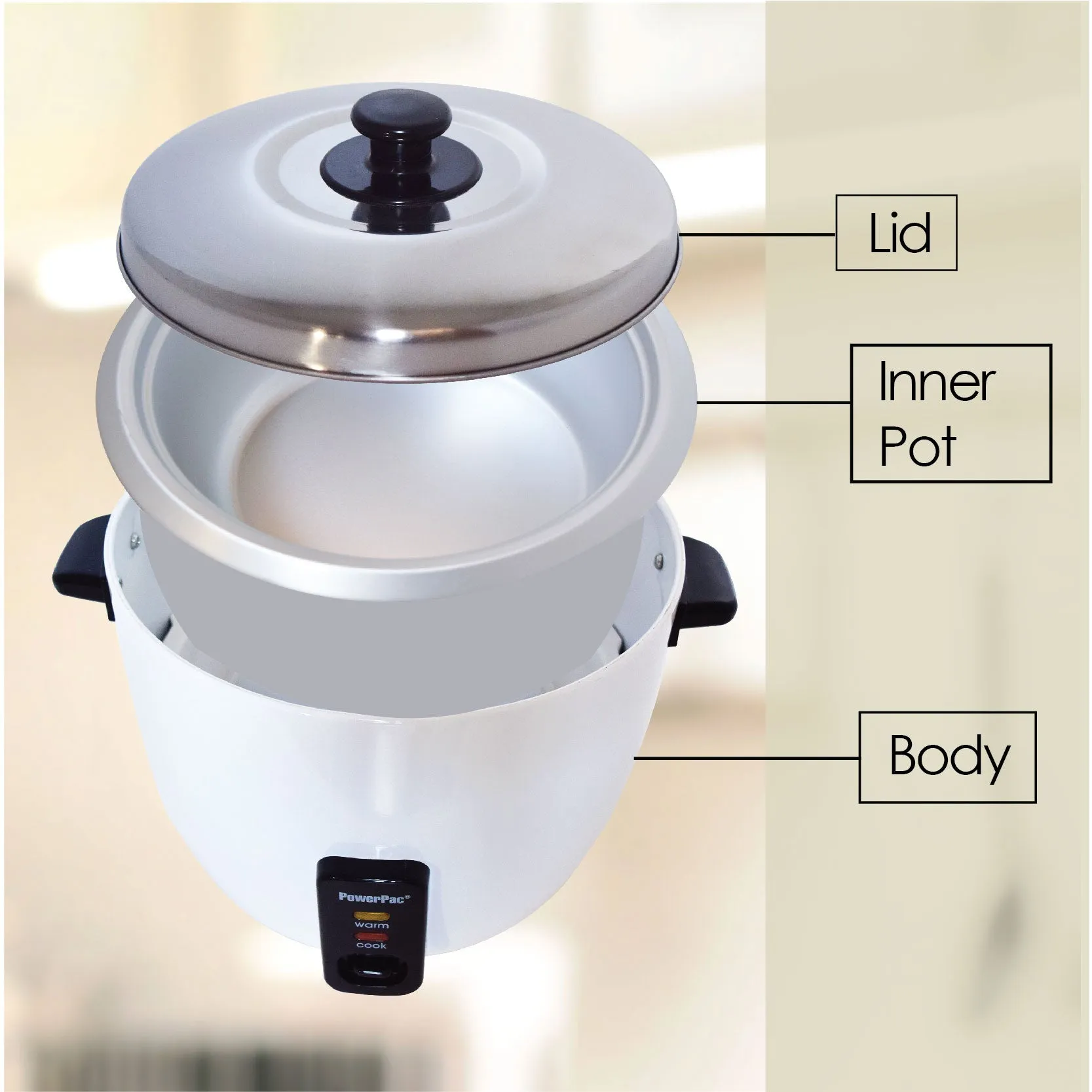 1.5L Rice Cooker with  Aluminium Inner Pot (PPRC6)