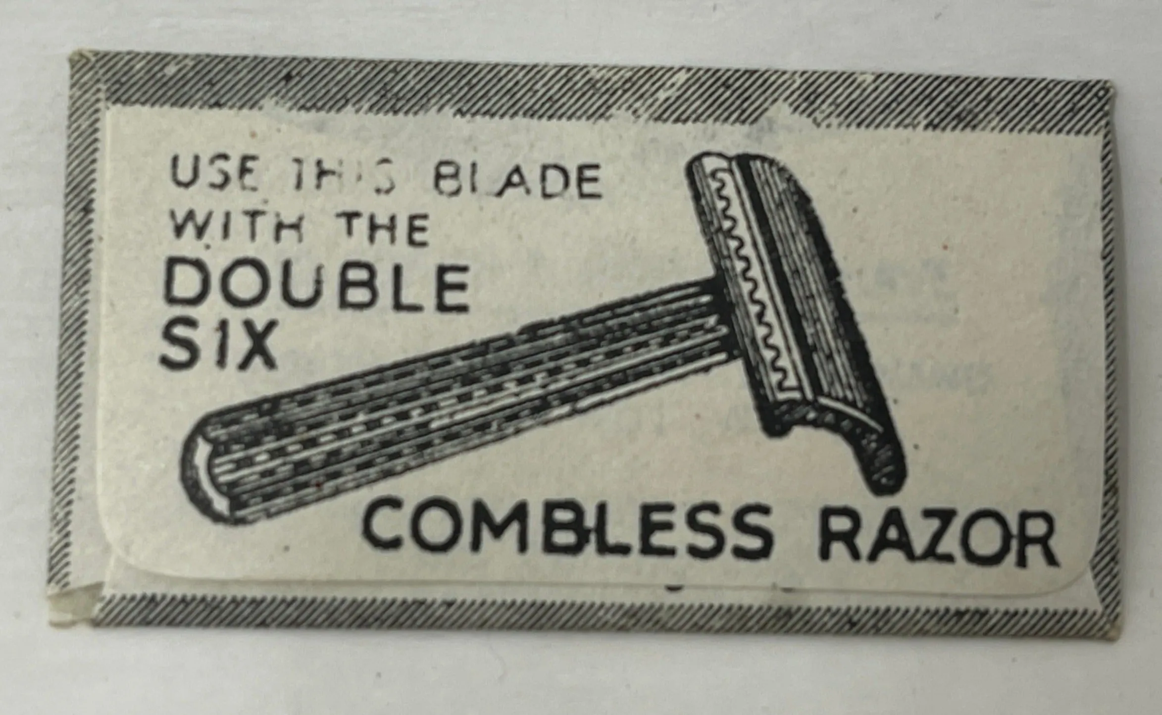 1944 WW2 Escape & Evade Razor Blade “The Double Six”