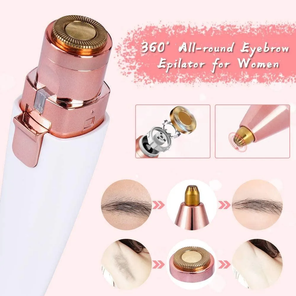 2 in 1 Electric Eyebrow Trimmer Painless Eye Brow Epilator For Women