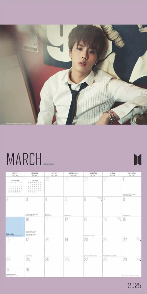 2025 BTS Wall Calendar