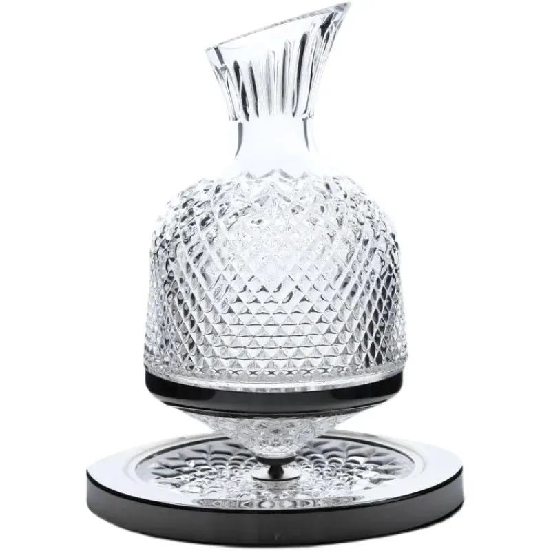 360 Rotating Crystal Glass Wine Decanter Tumbler