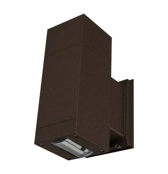 36W LED Outdoor Wall Mount Cylinder with Up/Down Fan Distribution, 3000K, Bronze