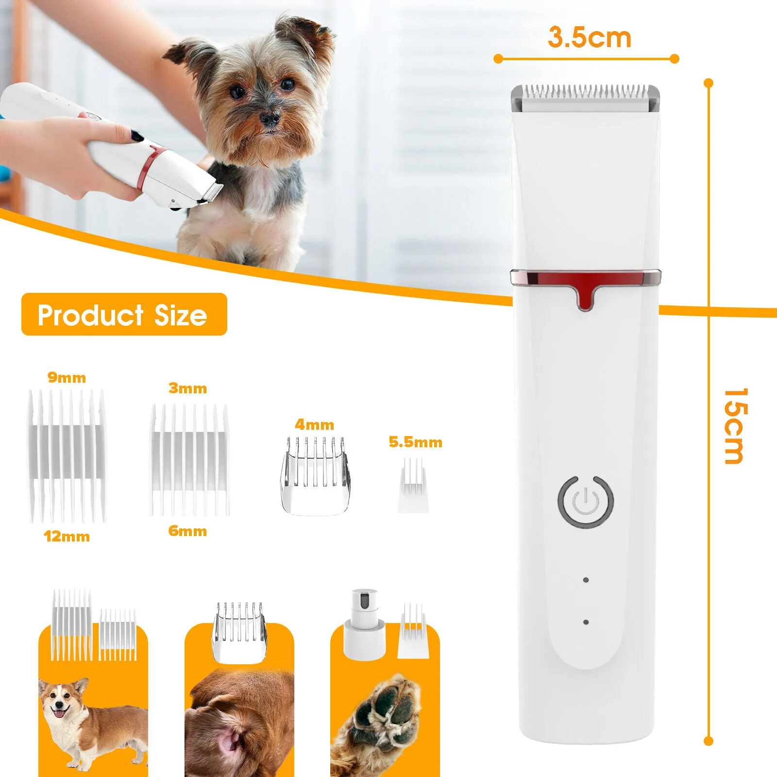 4 in 1 Pet Hair Grooming Clipper Kit