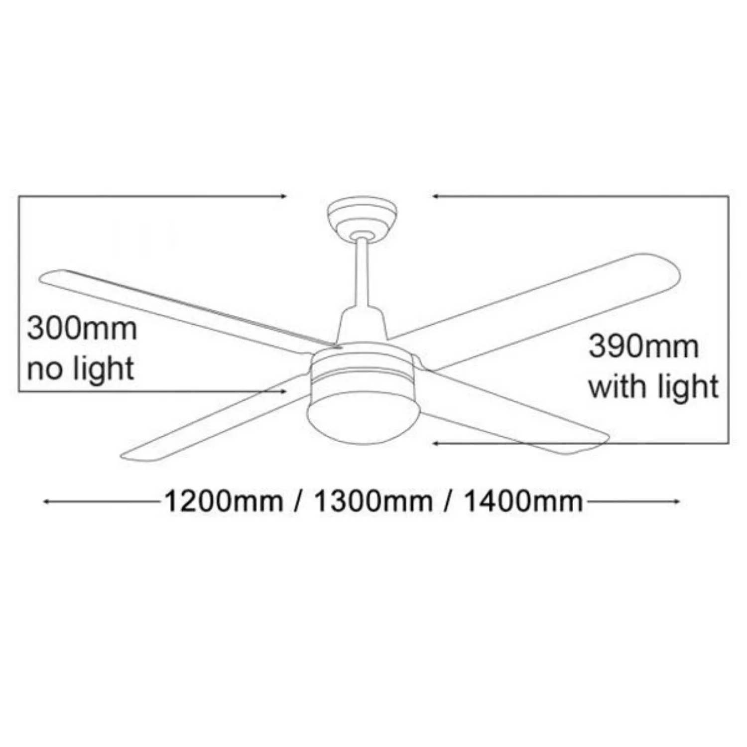 48" Precision AC Ceiling Fan in Marine Grade 316 Stainless Steel