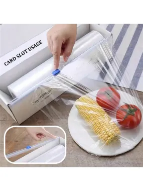 4PCSreusable Food Wrap Cutter, Cling Film Cutter, Plastic Wrap Dispenser With Slide Cutter Smoothly Cutting Home Kitchen Tool