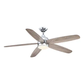 52" Dicken Farmhouse Downrod Mount Reversible Crystal Ceiling Fan with Lighting and Remote Control