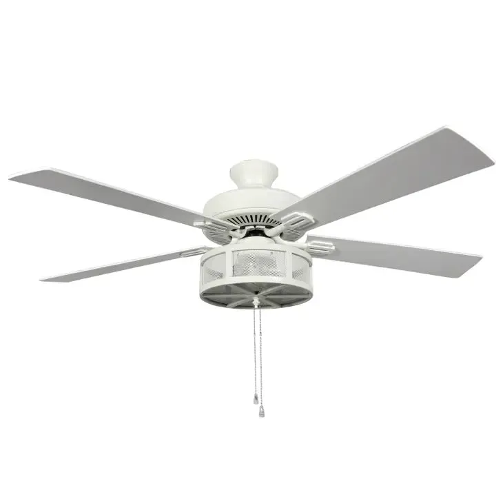 52"W Easton White 5-Blade LED Ceiling Fan