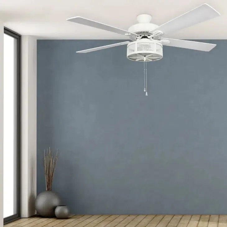 52"W Easton White 5-Blade LED Ceiling Fan