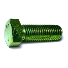 7/8"-9 x 2-1/2" Green Rinsed Zinc Grade 5 Hex Cap Screws (16 pcs.)