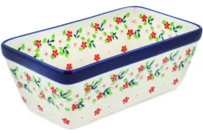 8" Loaf Pan 8" - Festive Mistletoe