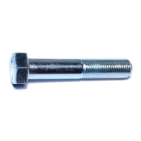 9/16"-18 x 3" Zinc Plated Grade 5 Steel Fine Thread Hex Cap Screws (4 pcs.)