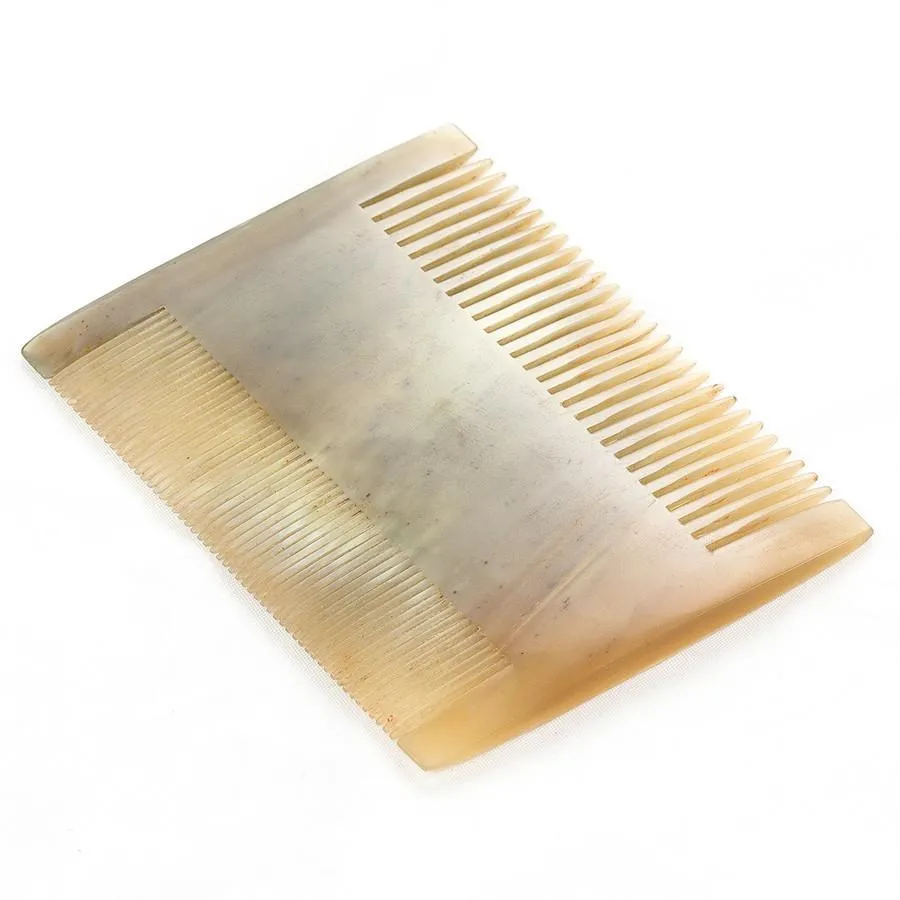 Abbeyhorn Ox Horn Double Sided Comb, 92mm