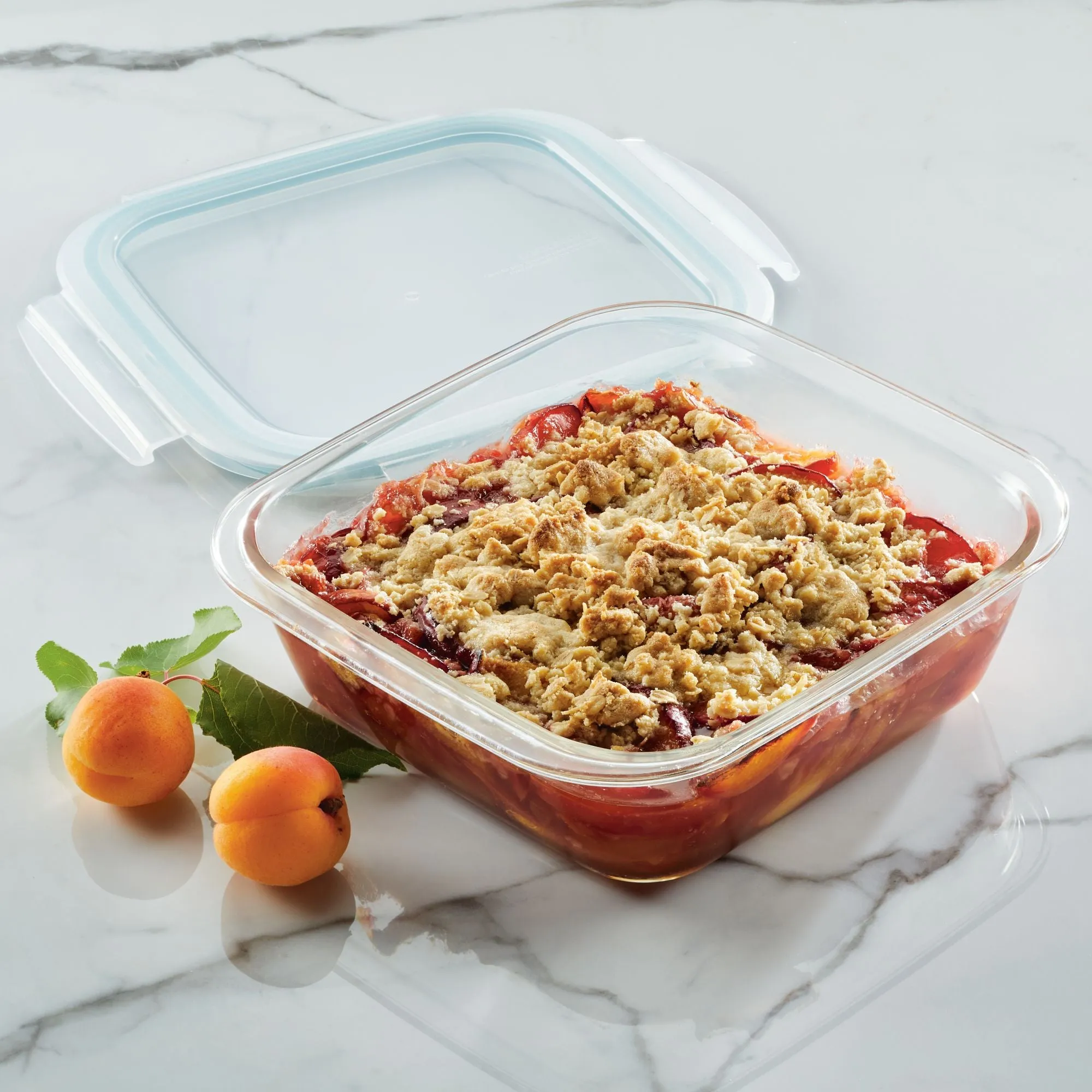 Airtight-Leakproof Borosilicate Glass Square Baker with Lid