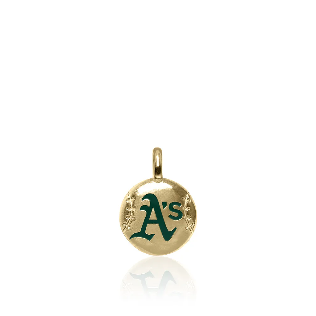 Alex Woo MLB Oakland Athletics Baseball Disc Charm