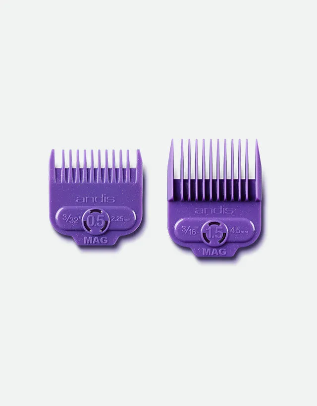 Andis - Single Magnetic Comb Set, Dual Pack 0.5 & 1.5