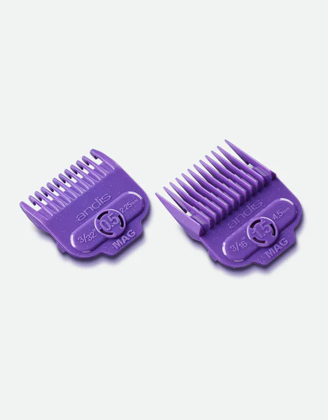 Andis - Single Magnetic Comb Set, Dual Pack 0.5 & 1.5