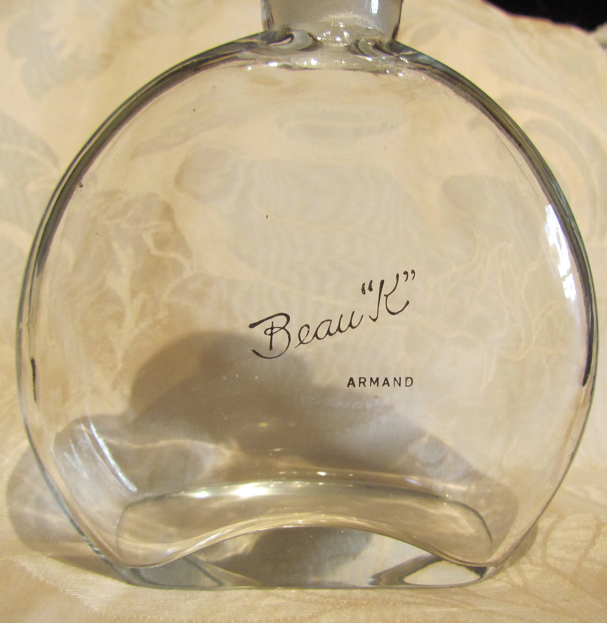 Antique Perfume Bottle Armand Beau K 1900's Hand Blown Glass Extremely Rare