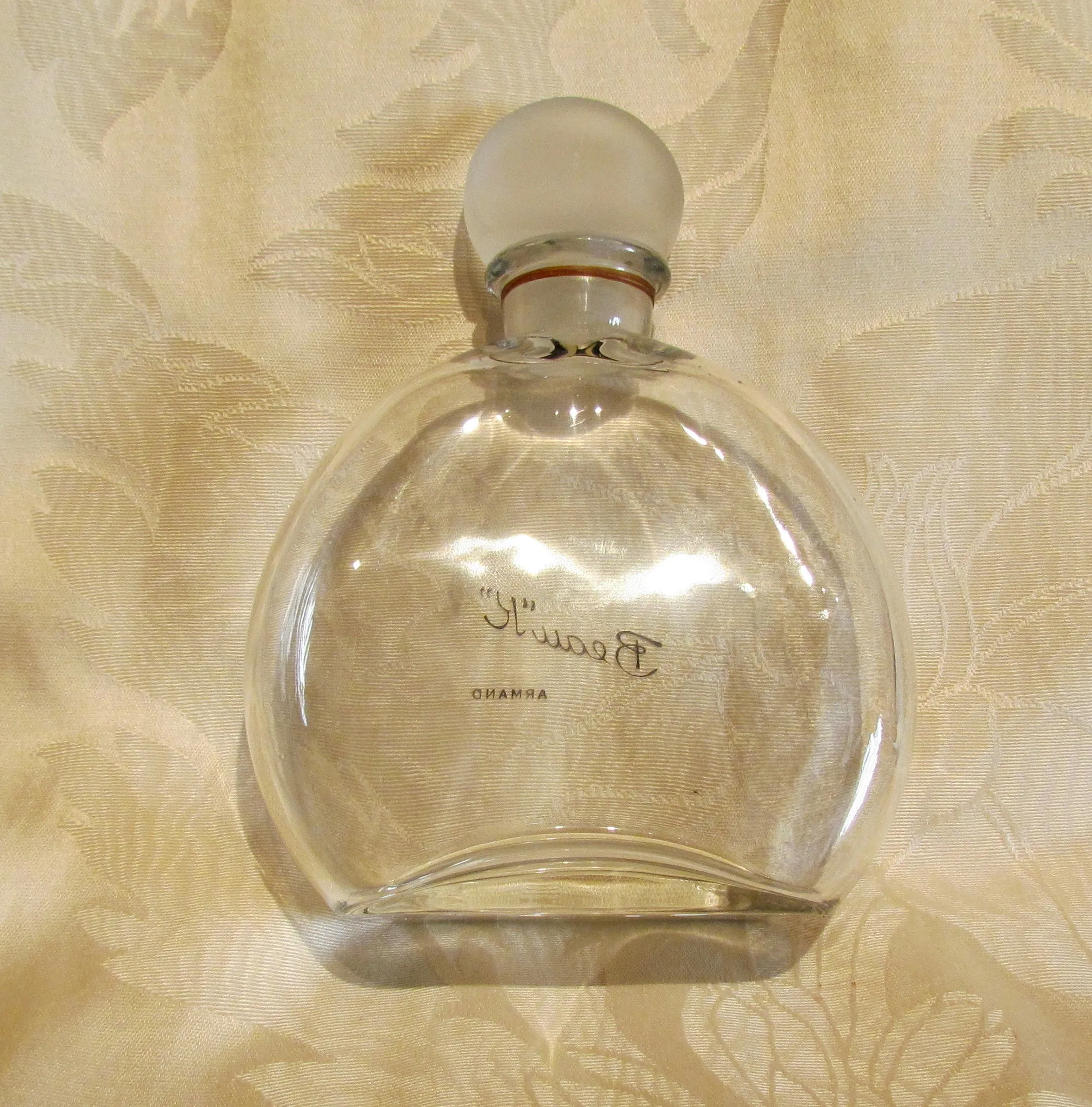 Antique Perfume Bottle Armand Beau K 1900's Hand Blown Glass Extremely Rare