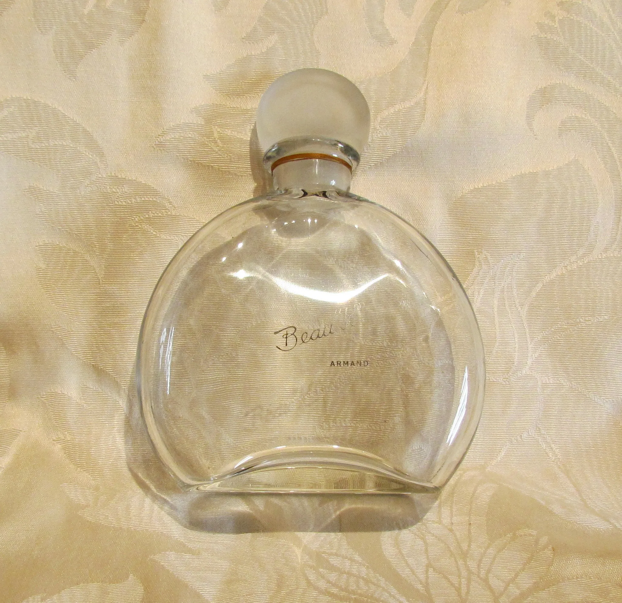 Antique Perfume Bottle Armand Beau K 1900's Hand Blown Glass Extremely Rare