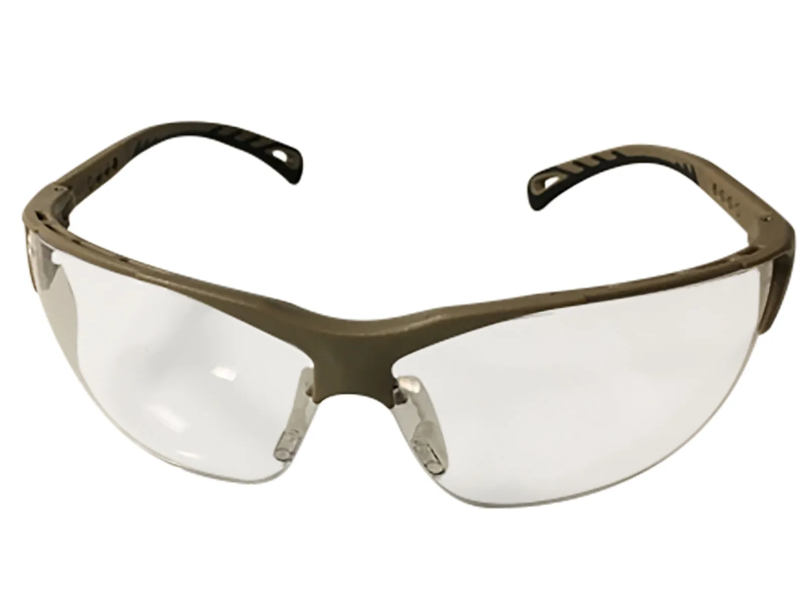 ASG Clear Lens Protective Glasses - Tan Frame