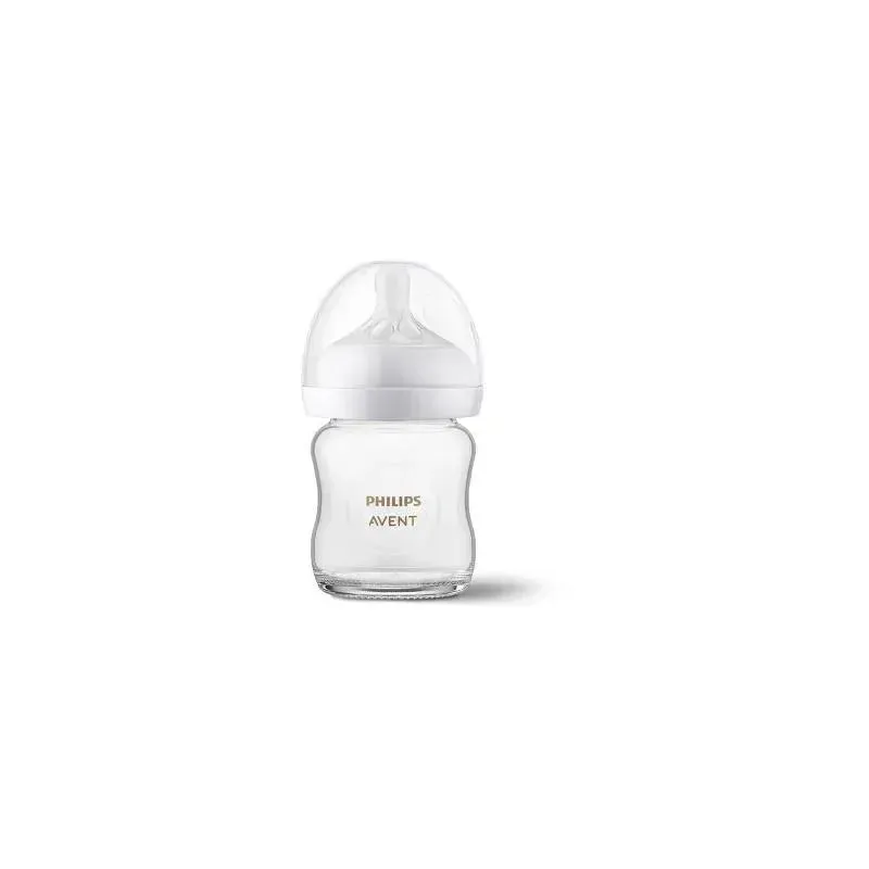 Avent - 3Pk Glass Natural Baby Bottle With Natural Response Nipple, 4Oz