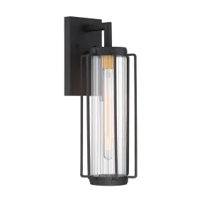 Avonlea 19 in. Outdoor Wall Lantern Black & Gold Finish