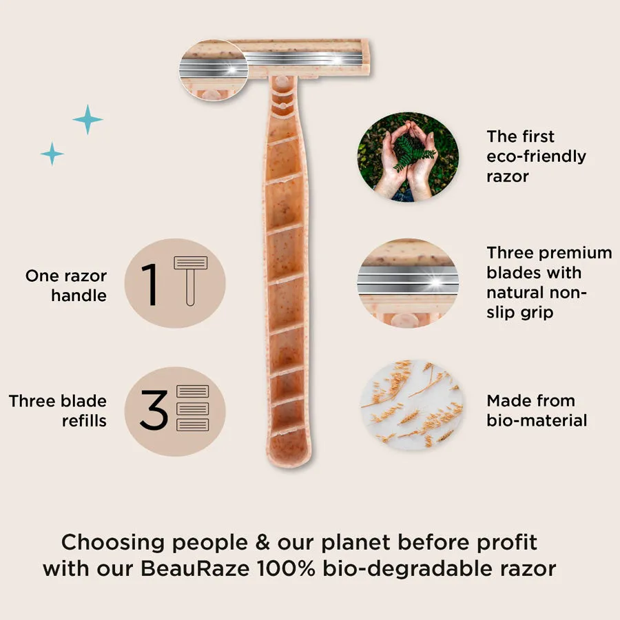 BeauRaze Biodegradable Razor