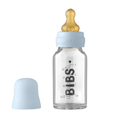 Bibs Glass Baby Bottle Set - 110ml (var colours)