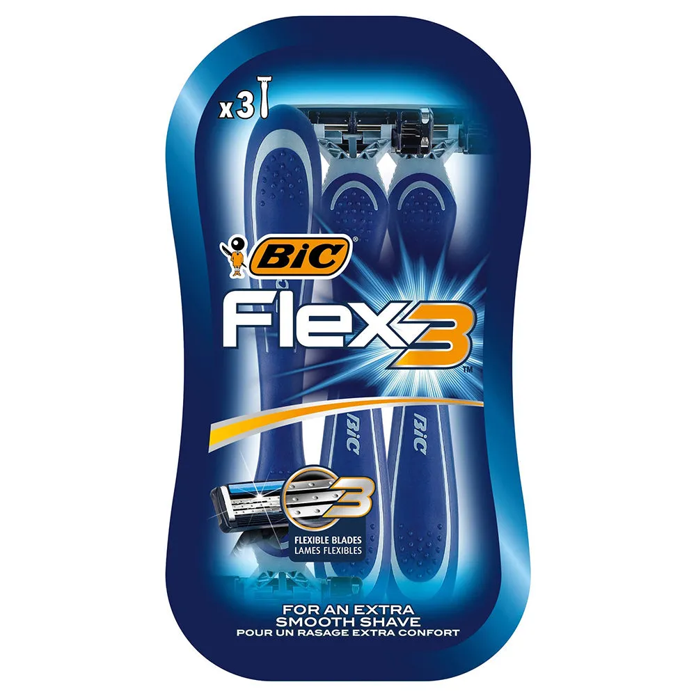 BIC Flex 3 Razor, 3-Pack