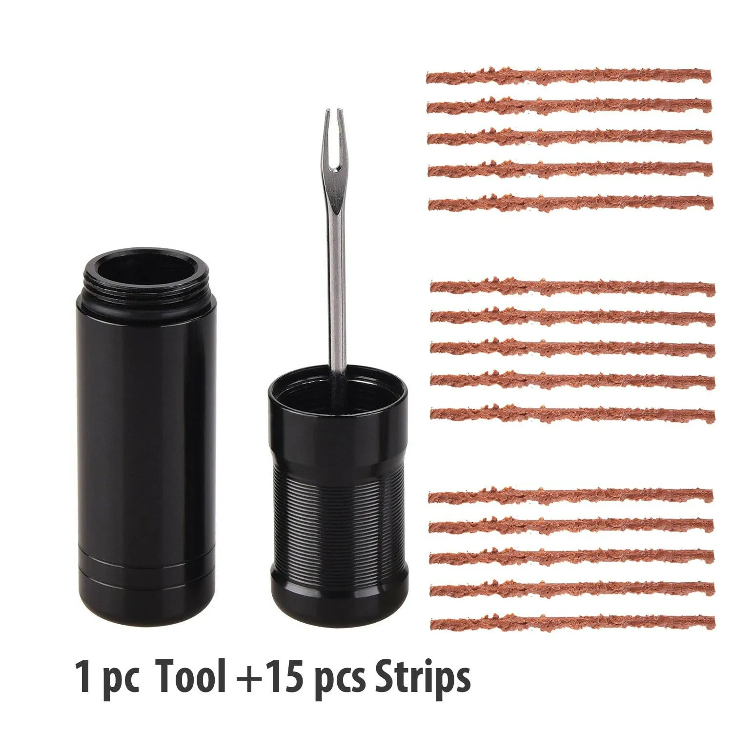 Bike Tubeless Tire Repair Kit Slug Plug Stopper Rubber Bacon Strips and Insertion Tool For Fixing Puncture Flat Road MTB Bicycle