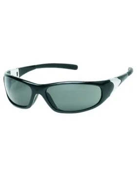 Black Frame - Gray Lens - Rubber Tips Safety Glasses