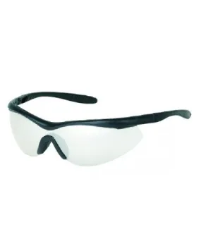 Black Frame - Indoor/Outdoor Mirror Lens - Non-Slip Rubber Nose Piece - Insert Rubber Tips Safety Glasses