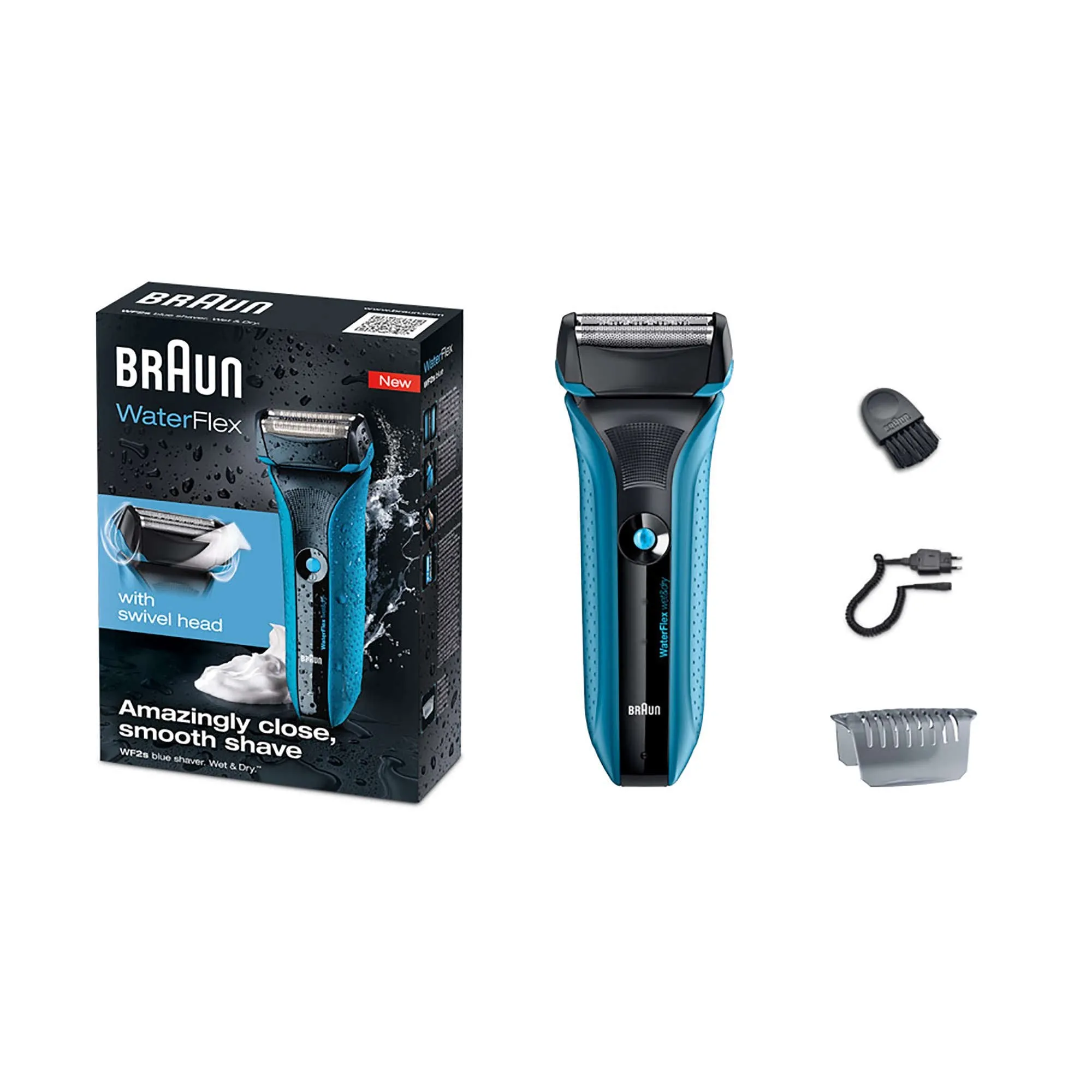 Braun WF2S (Blue) - Wet and Dry Electric Shaver