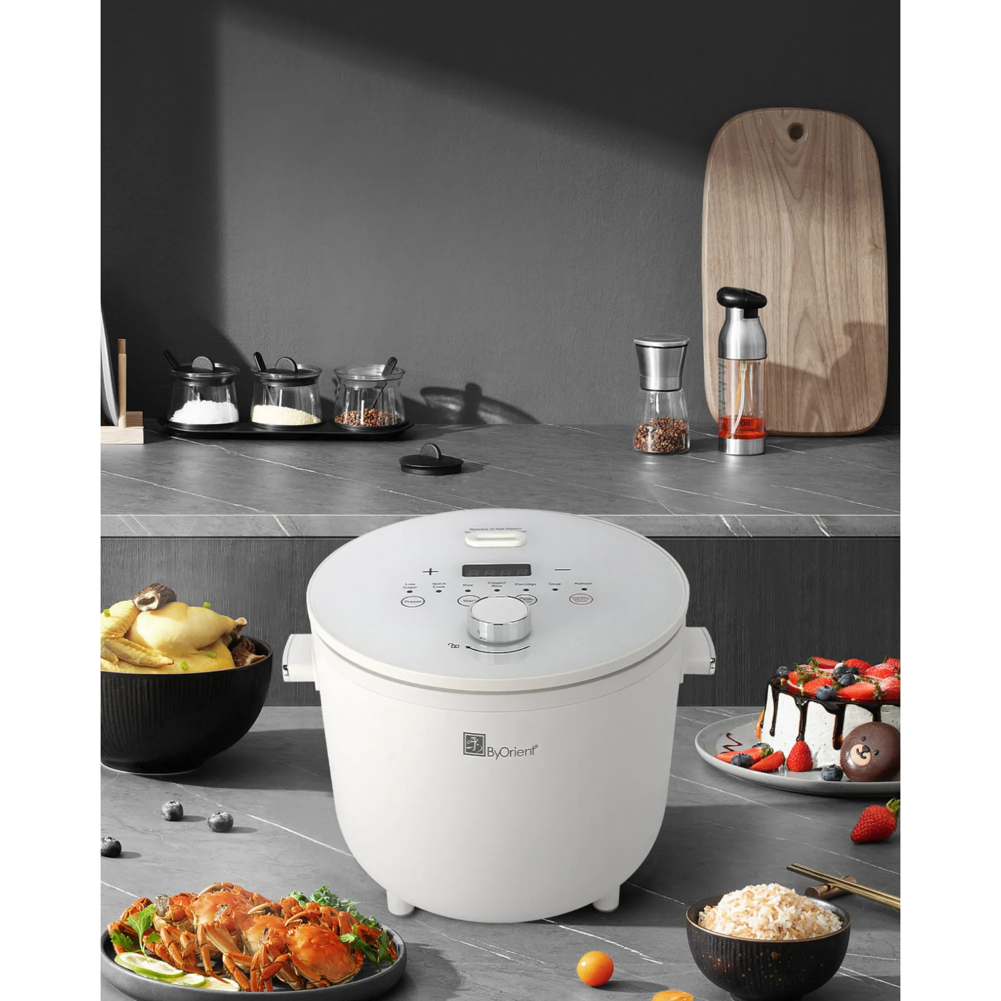 ByOrient Multi-functional Low Sugar Rice Cooker 4 Cups BO-RC01W