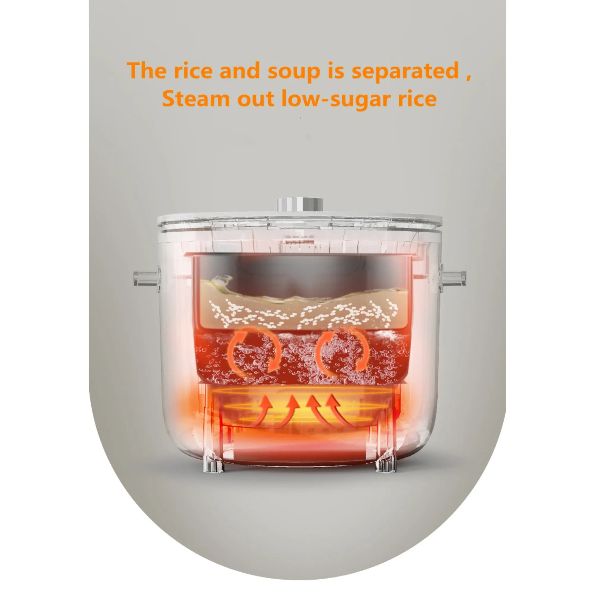 ByOrient Multi-functional Low Sugar Rice Cooker 4 Cups BO-RC01W