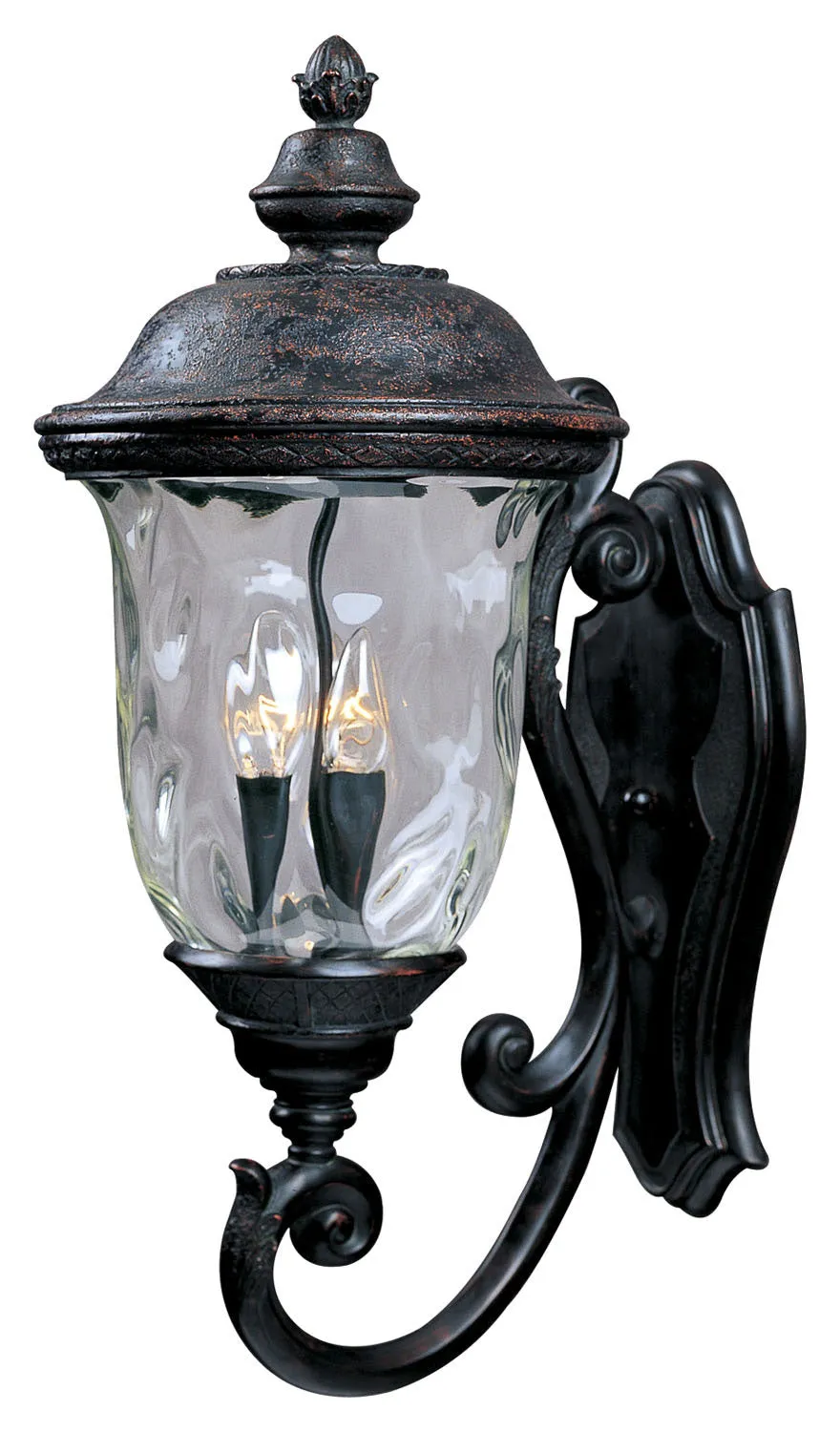 Carriage House DC 3-Light Outdoor Wall Lantern in Oriental Bronze