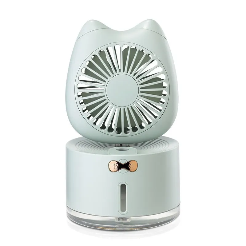 Cartoon Mini Spray Fan Two-in-one Charging Humidifier