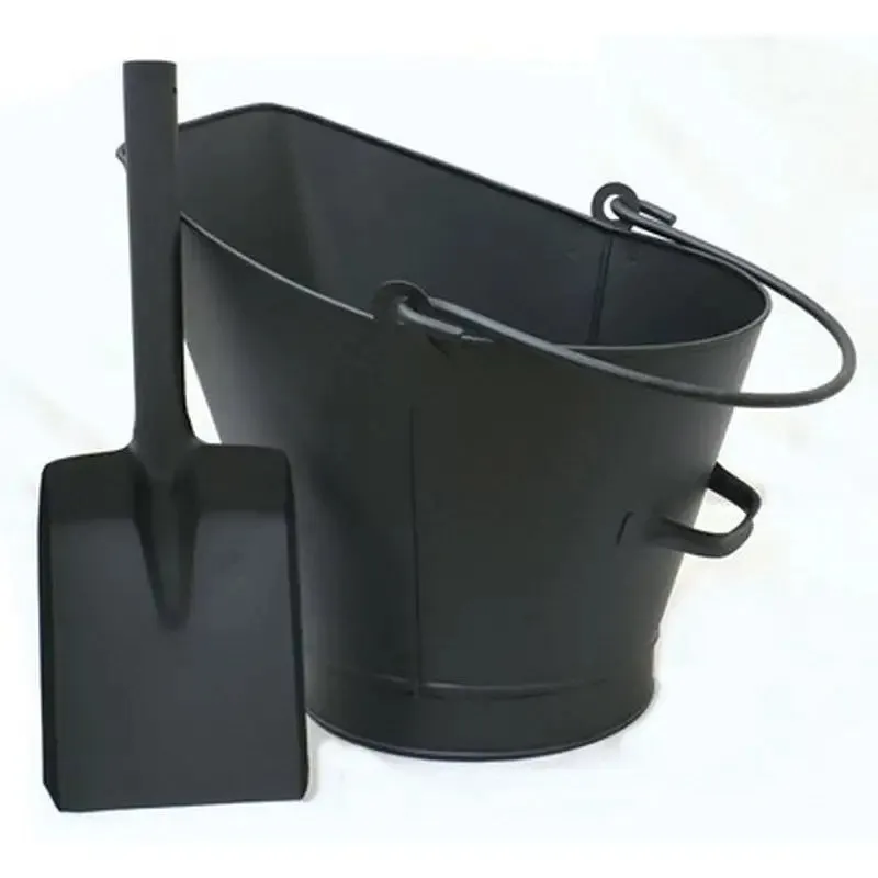 Castle Living Black Square Mouth Coal Bucket With Shovel