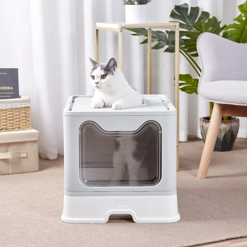 Cat Litter Box with Lid - Dual-entry Design