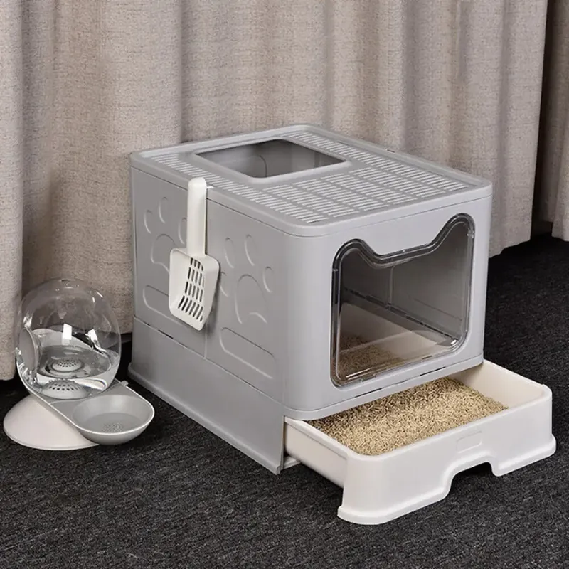 Cat Litter Box with Lid - Dual-entry Design