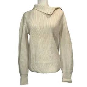 Chloe Cream Thick Wool Knit Turtleneck Sweater L