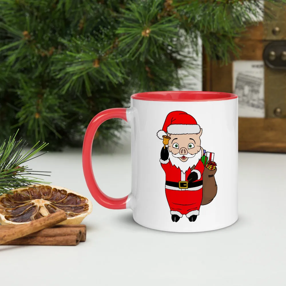 Christmas Neon Sign   Santa Pig Mug