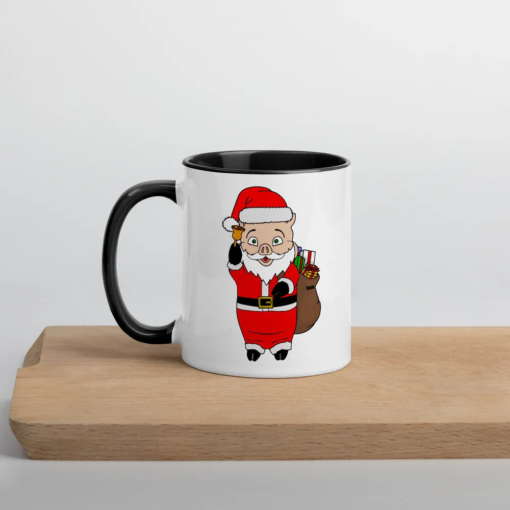 Christmas Neon Sign   Santa Pig Mug