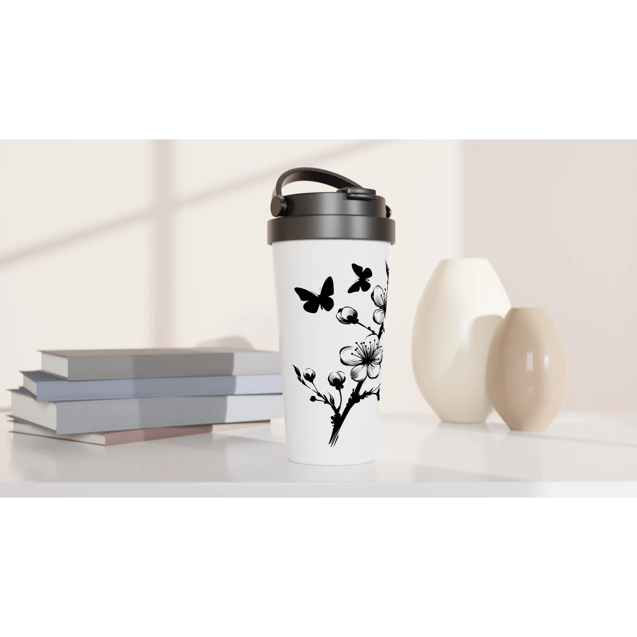 Classic Cherry Blossom Travel Tumbler | Classic Travel Mug