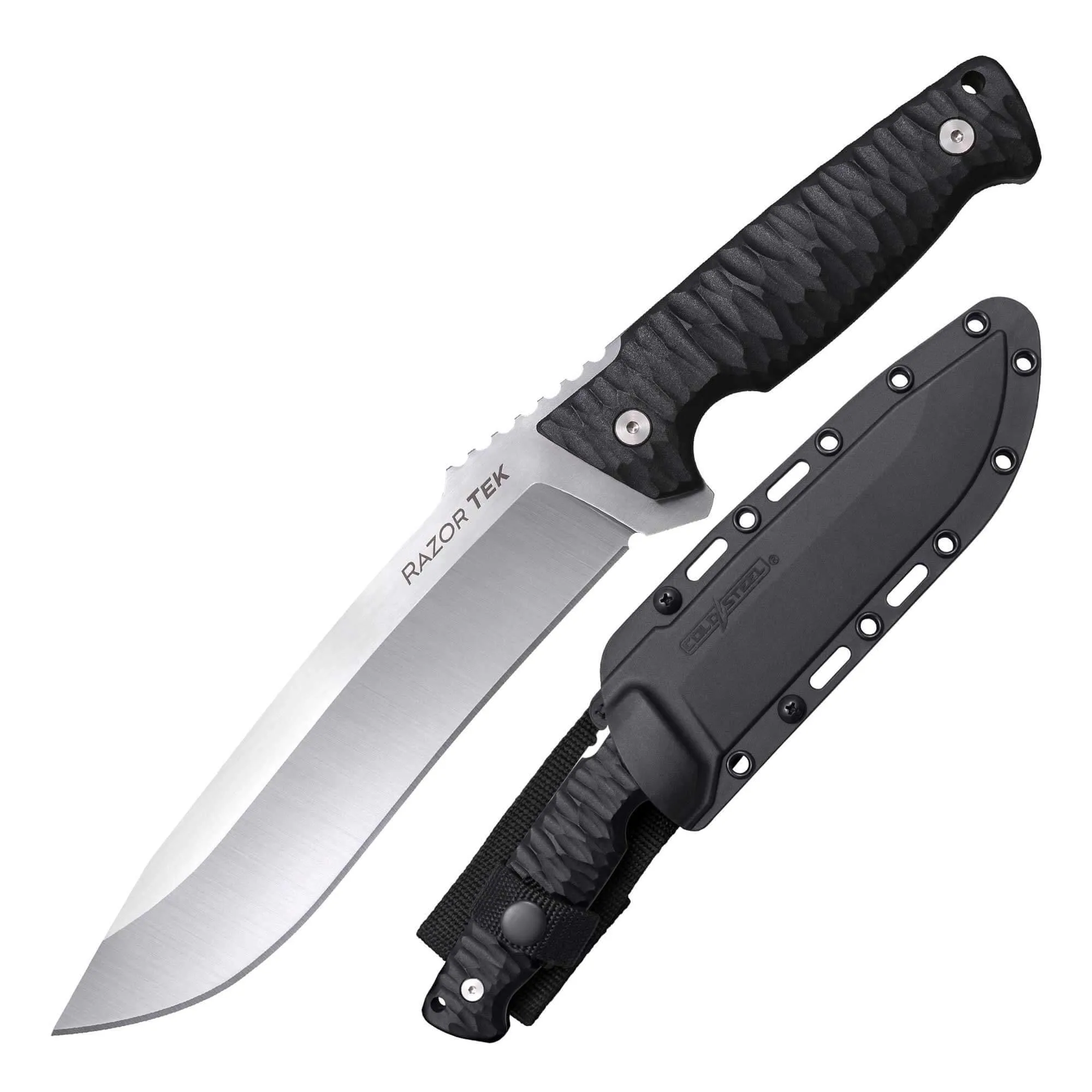 Cold Steel Fixed Knife - Razor Tek 6.5 inch Recurve Blade Black Handle | CSFX-65RZR