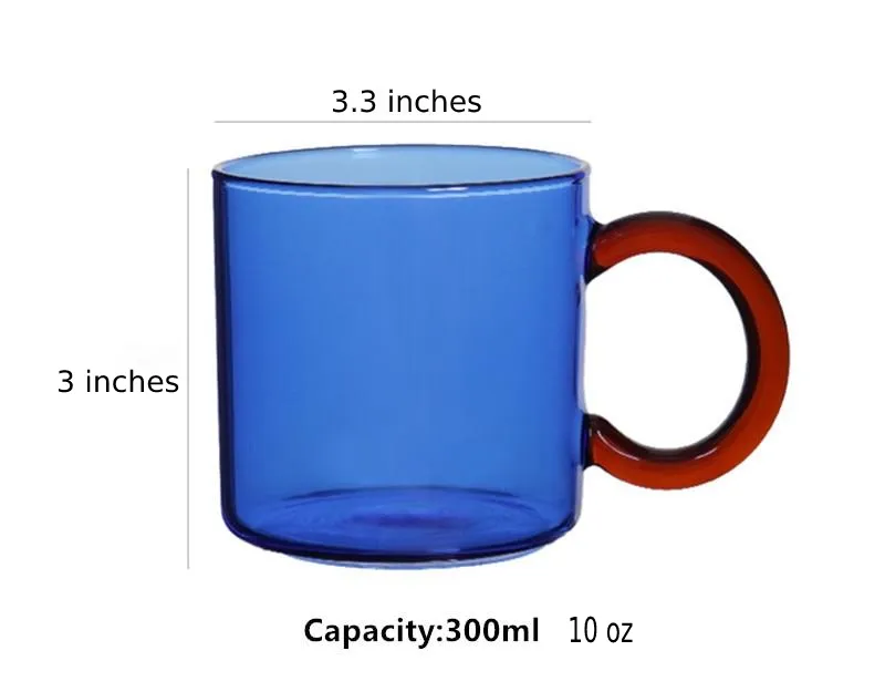 Colored Borosilicate Glass Mugs